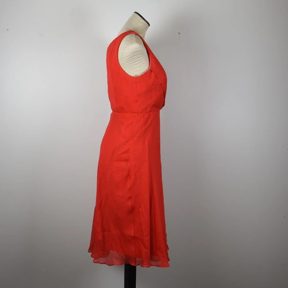 J. Crew Red Heidi Silk Midi Dress 4